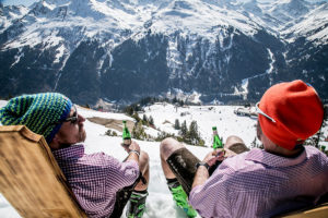 Ausblick von der Skipiste am Arlberg