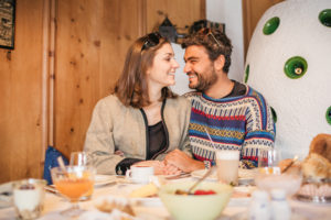 Pärchen beim Frühstück